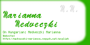 marianna medveczki business card